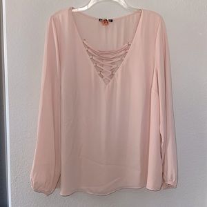 Charlotte Russe. Size 1x. Color: rose gold pink  Great condition!